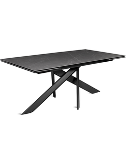 Стол AMADEY антрацит/керамика серый камень 180(260)х98