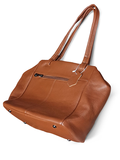 (АРТИКУЛ: 10005/8) СУМКА ЖЕНСКАЯ СРЕДНЕГО РАЗМЕРА, НАТУРАЛЬНАЯ КОЖА, РЫЖАЯ, СПЕРЕДИ  КАРМАН, РУЧКИ ЧЕРЕЗ ПЛЕЧО