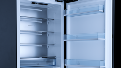 Встраиваемая холодильная камера Kuppersbusch FKFX 9800.0i - E с дверью из нержавеющей стали