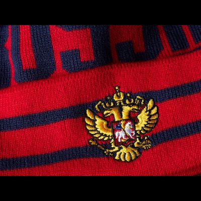 Шапка РОССИЯ красно-синяя 11372