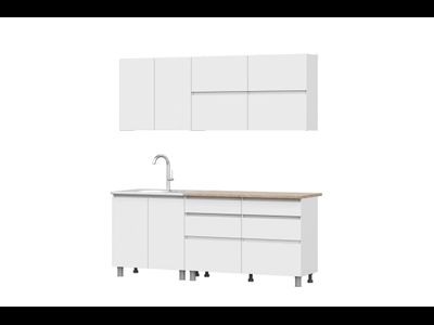 Кухонный гарнитур Симпл 2м Белый/Дуб сонома