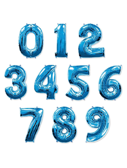 Цифра фольгированная Синяя 102 см.