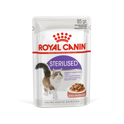 Royal Canin (Роял Канин)  Sterilised Влажный корм (пауч) для стерилизованных кошек, кусочки  в соусе, 85 г