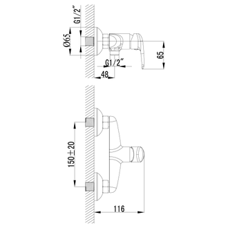 Смеситель для биде Pramen LM3318C