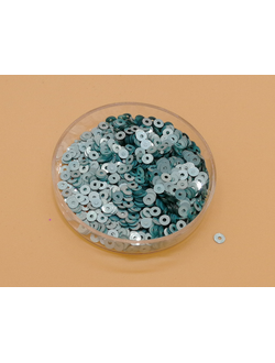 Пайетки 3 мм, цвет голубой матовый