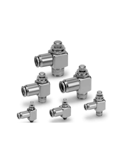 Пневмодроссель из нержавеющей стали с обратным клапаном и быстроразъемным соединением ASG