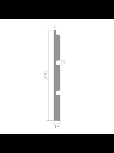 3d панель из архитектурного ЛДФ - декора Ultrawood UW 05 i (2000 х 240 х 18 мм.)