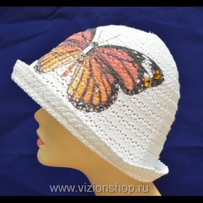 Шляпка с бабочкой летняя Италия Vizio из коллекции летних шляп 2016