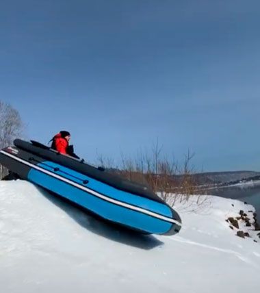 На лодке Таймень 3800 PRO MAX с горки
