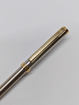 Ручка шариковая Senator серебро с Золотым. Цена с гравировкой!