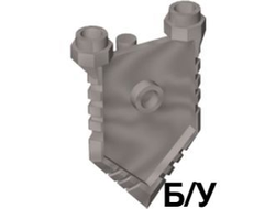 ! Б/У - Minifigure, Shield Pentagonal with Grooved Edges, Flat Silver (22408 / 6129534) - Б/У