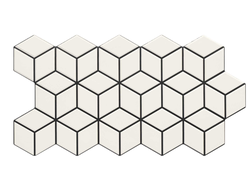 Керамический гранит Rhombus Snow, 26.5x51 матовая