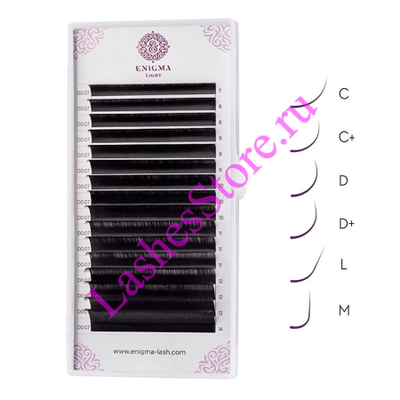 Ресницы чёрные ENIGMA LIGHT - Одна длина (16 линий)