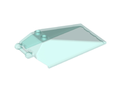 Windscreen 8 x 4 x 2 with 2 Studs and Bar Handle, Trans-Light Blue (21849 / 6258690)