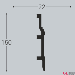 Плинтус Bello Deco XPS П8 2000х150х22