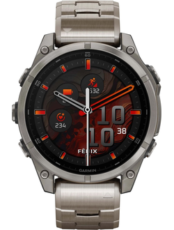 Часы Garmin Fenix 8 - 47mm AMOLED Sapphire Bare Titanium / Graphite / Titanium Band