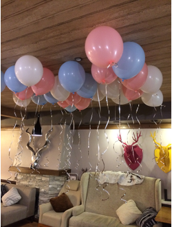 15 Гелиевых Шаров "Белые/Голубые/Розовые"