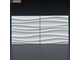 Декоративная облицовочная 3Д панель Kamastone Волна двойная острая 1011 под покраску, гипс