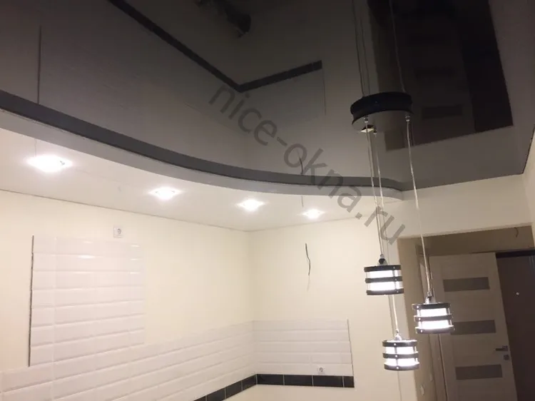 двухуровневый натяжной потолок