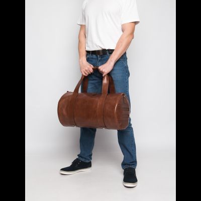 Кожаная дорожная сумка Faenza Premium cognac (арт. 
4033-03)