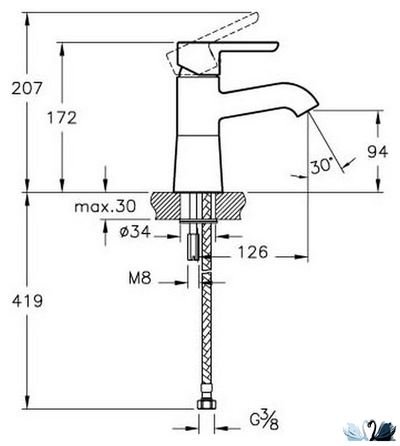 Смеситель для раковины Vitra Matrix A41753EXP