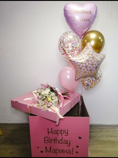 Коробка с шарами "Пинки" (7 шариков)