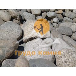 Галька круглая пестрая речная, фракция 200-400 мм