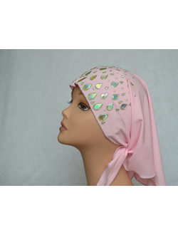 Летний платок бандана из лайкры Vizio 4600 ST Италия розовый фото