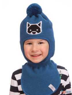 Шапка-шлем  21101-10, цвет синий,черный,белый, р. 46-48