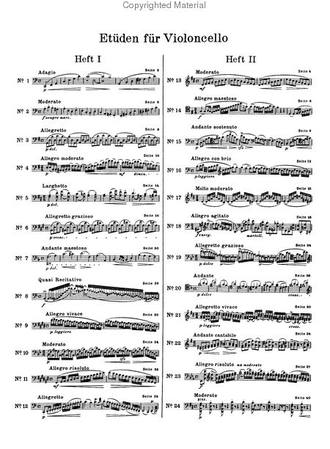 Grützmacher, Friedrich Etüden op.38 Band 2 für Violoncello