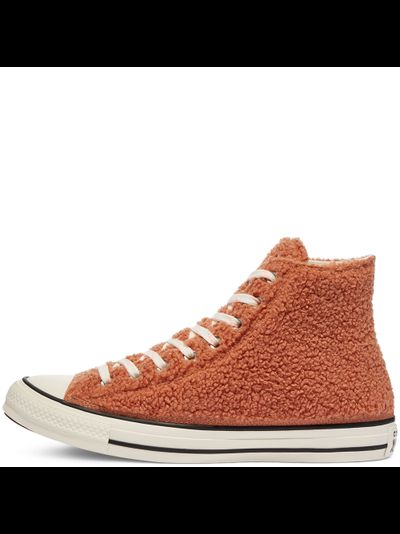 Кеды Converse Chuck Taylor All Star Cozy Club Ginger Rose коричневые высокие