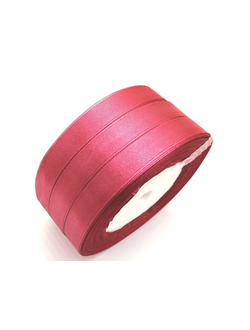 Лента атласная 12 мм, цвет красный арт. 91