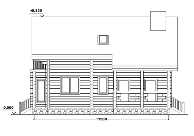 Дом из бревна ДБ-22, 225 м2