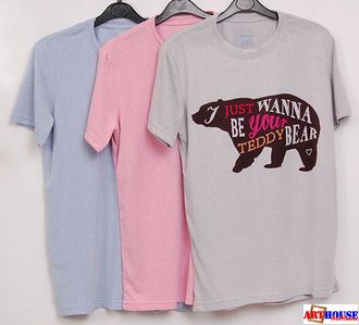 Футболка детская для сублимации меланж РОЗОВАЯ