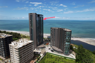 Продаётся квартира 1+1 в ЖК "Tropical Garden" в пригороде Батуми - Чакви. "Белый каркас", 21-й этаж