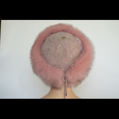 Шапка Vizio 8058 CCP  V с мехом розовая