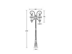 Светильники садово-парковые ROME 2L