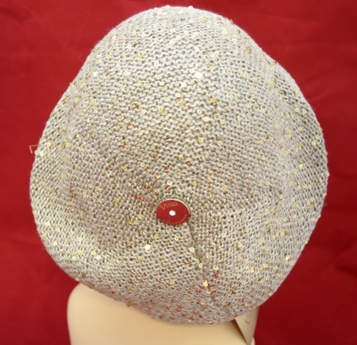 Летний берет вязаный Vizio Италия 5050 золото