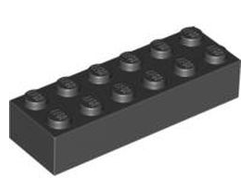 Brick 2 x 6, Black (2456 / 245626 / 4181144)