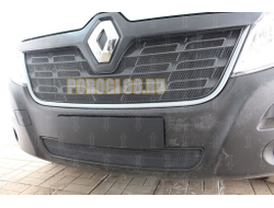 Защита радиатора Renault Master 2014- black верх