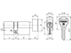 Цилиндровый Fuaro (Фуаро) механизм с вертушкой R302/60 mm (25+10+25) BBP латунь 5 кл.