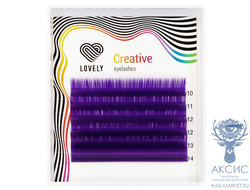 Ресницы фиолетовые (purple)  MINI - 6 линий - MIX