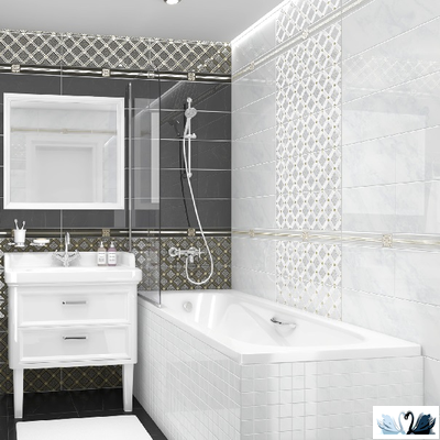 Плитка настенная Laparet Royal черный 20 х 60 см