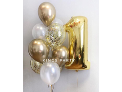 Сет из гелиевых шаров  "Золотой День"