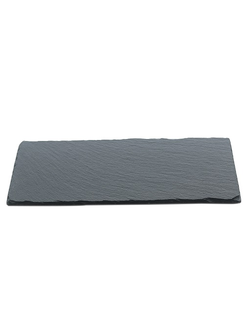 Блюдо для подачи прямоуг. 20*10 см. h=0,5 см. черное, сланец