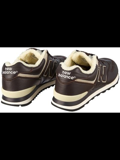 New Balance 574 Brown Leather с мехом