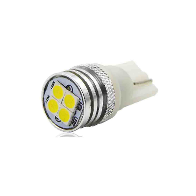 Светодиодная лампа T10 (W5W) 3030-4smd, White (белый), 12v, 1шт