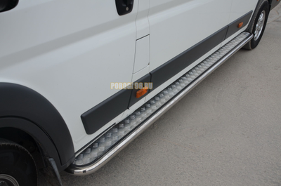 Пороги с накладным листом	d53 для Peugeot Boxer (2014-)
