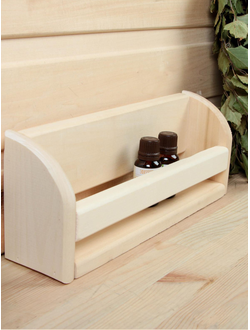 Полочка для масел, 6 пузырьков, 24х11см, липа