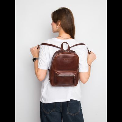 Женский кожаный рюкзак Anzolla cognac (арт. 3040-03)